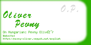 oliver pevny business card